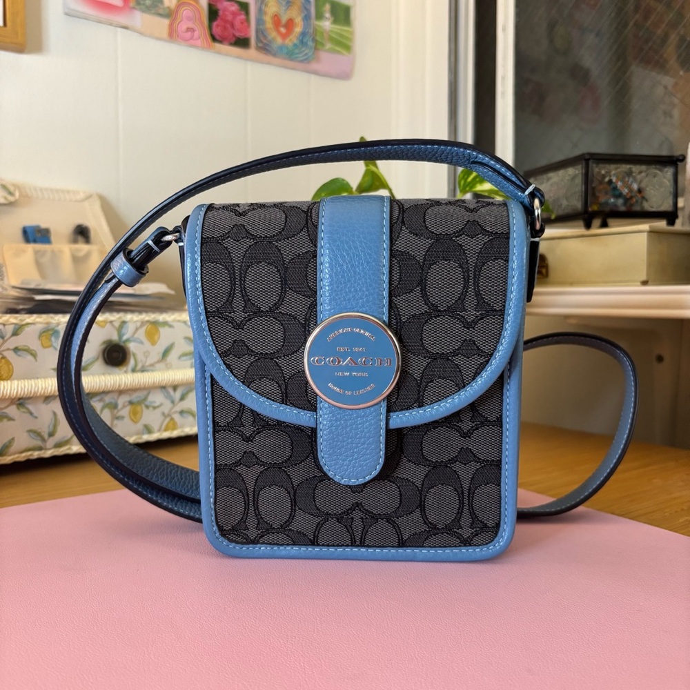 Coach Black and Blue Crossbody Bag